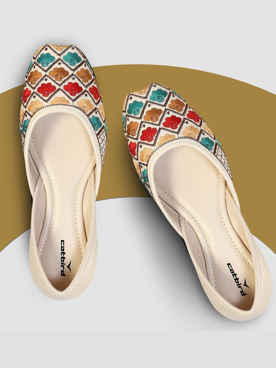 CATBIRD Women Woven Design Mojaris