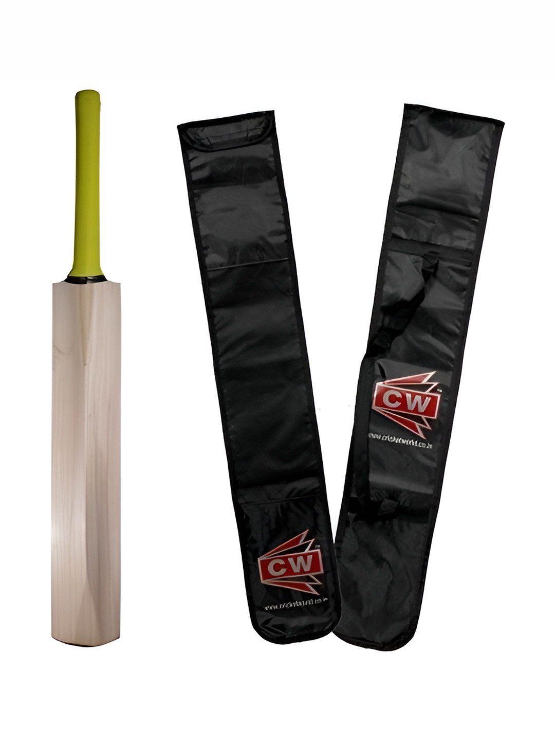 CW Plain Tennis Cricket Bat With Cover