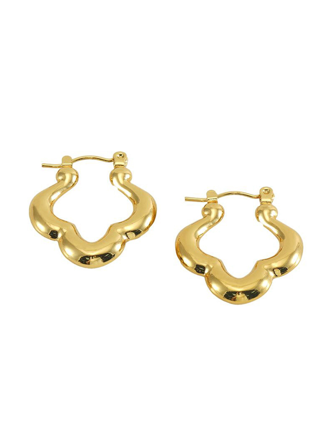 Aviksha Creations Womens 18K Gold Hoops