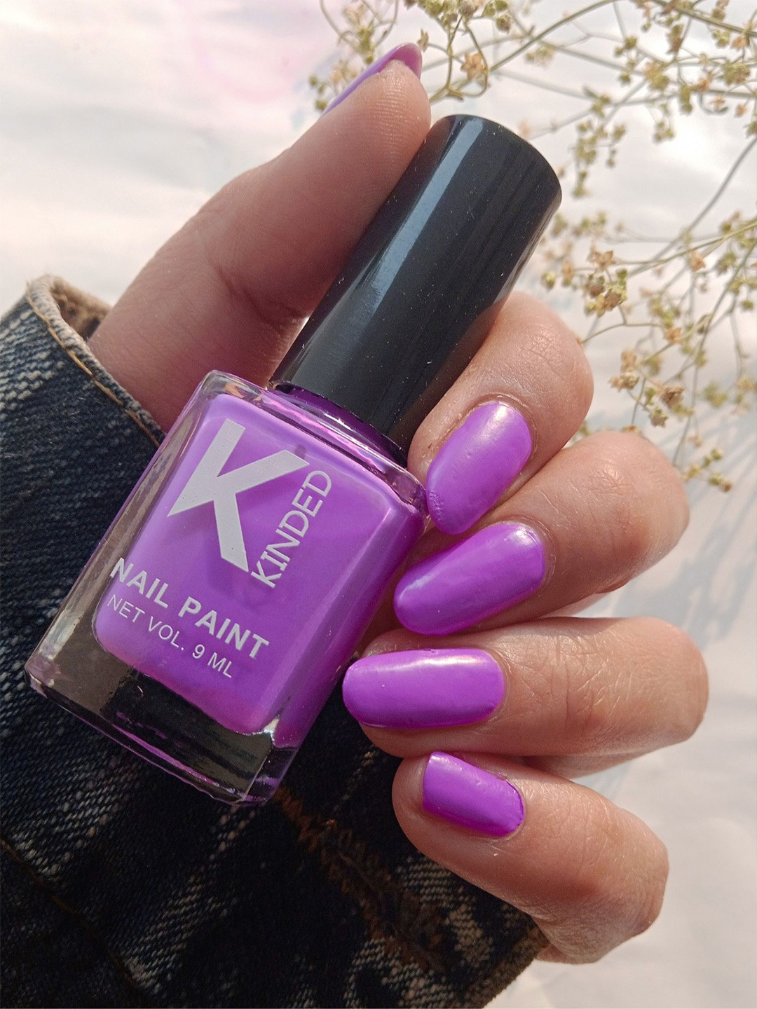 KINDED Matte Long Stay Nail Polish - 9 ml - Matte Me Purple Play 57