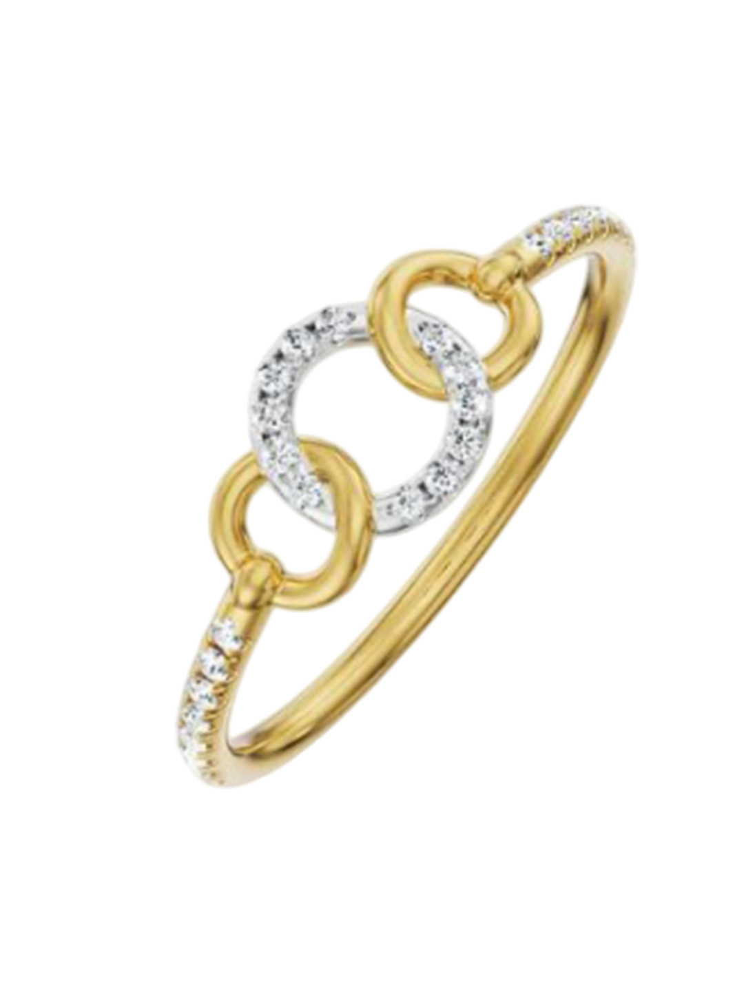 Emori Three Hoops Lab Diamond in 14KT Gold Ring
