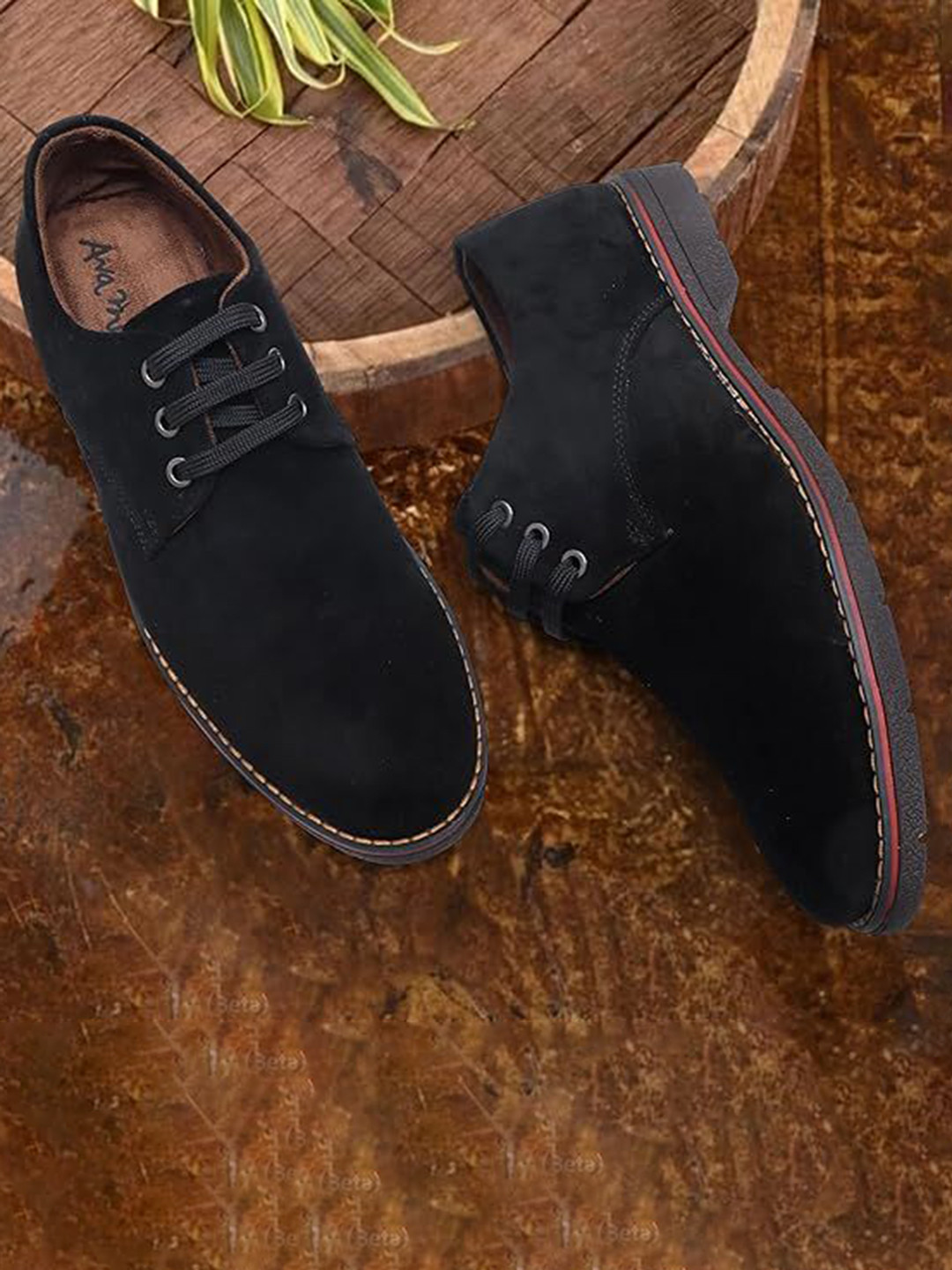 ARAMISH Men Lightweight Perforations Derbys