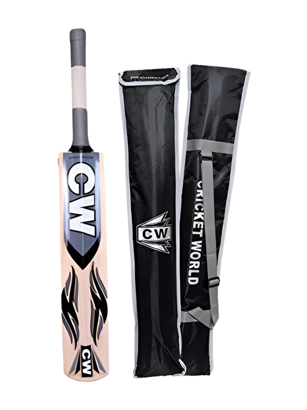 CW English Willow Full Size Premium Grade Short Handle Cricket Bat with Padded Cover
