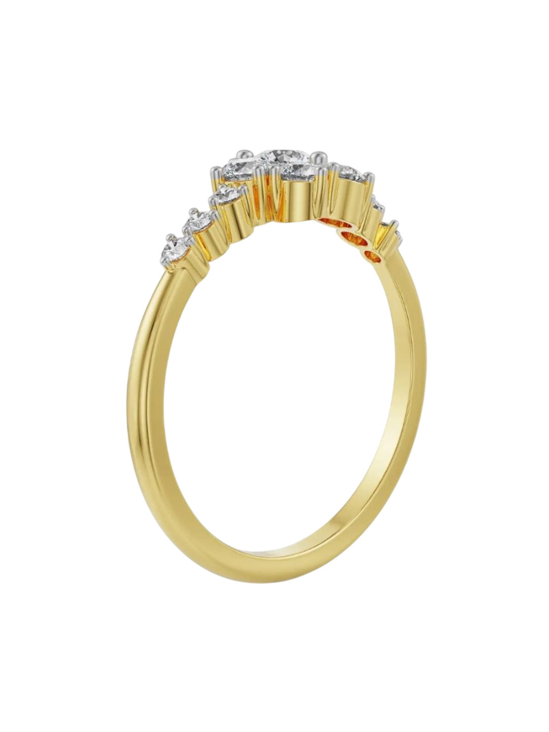 Emori Artistic Flair Lab Diamond Ring in 18KT Gold