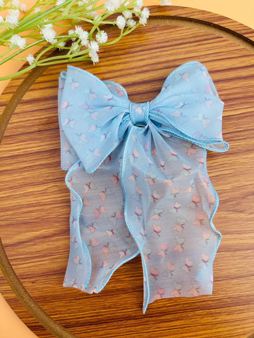 Radhya Accessories Butterfly Printed Hair Bow Clip