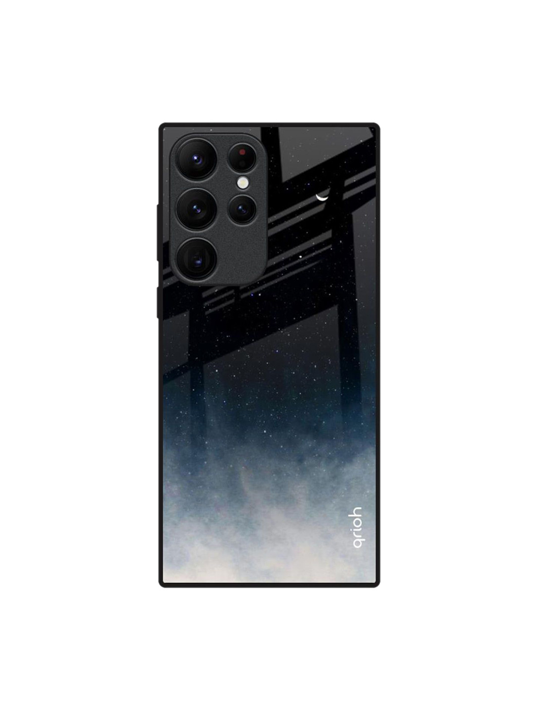 QRIOH Black Aura Printed Samsung Galaxy S22 Ultra Back Case