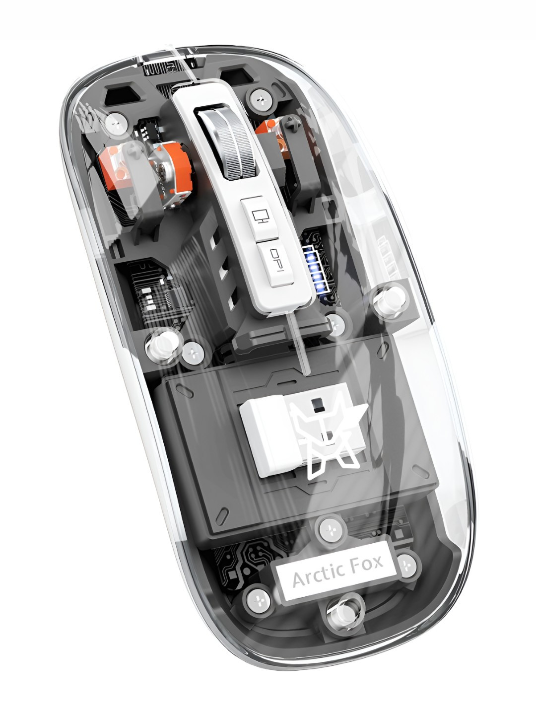 Arctic Fox Transparent Wireless & Bluetooth Rechargeable Mouse