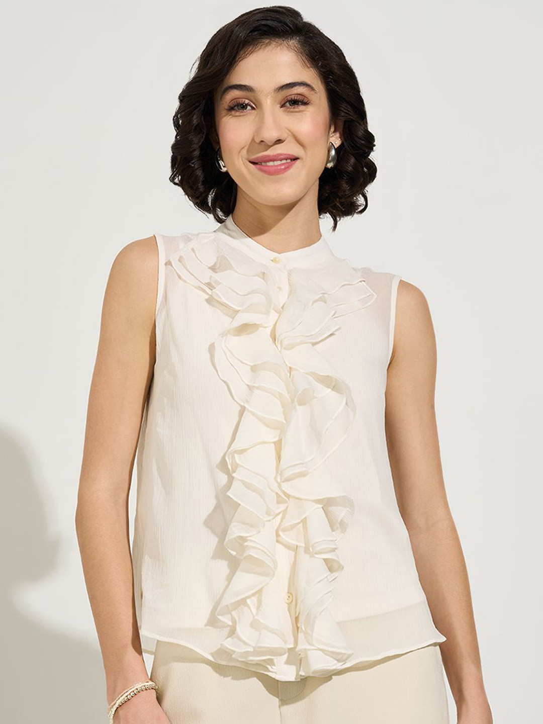 Honey by Pantaloons Mandarin Collar Top