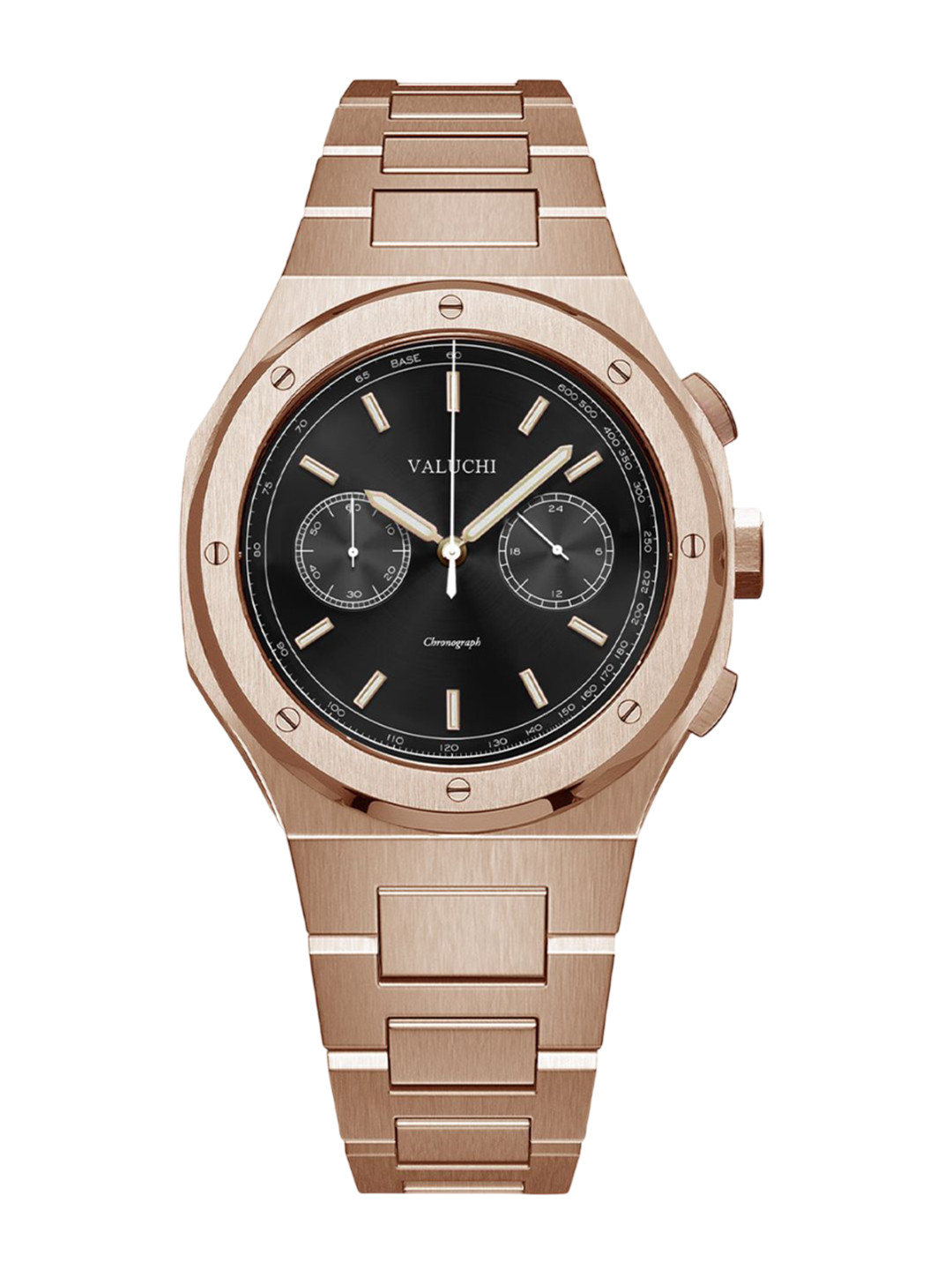 Valuchi Men Skeleton Dial & Reset Time Straps Analogue Watch VT-CHR-RG