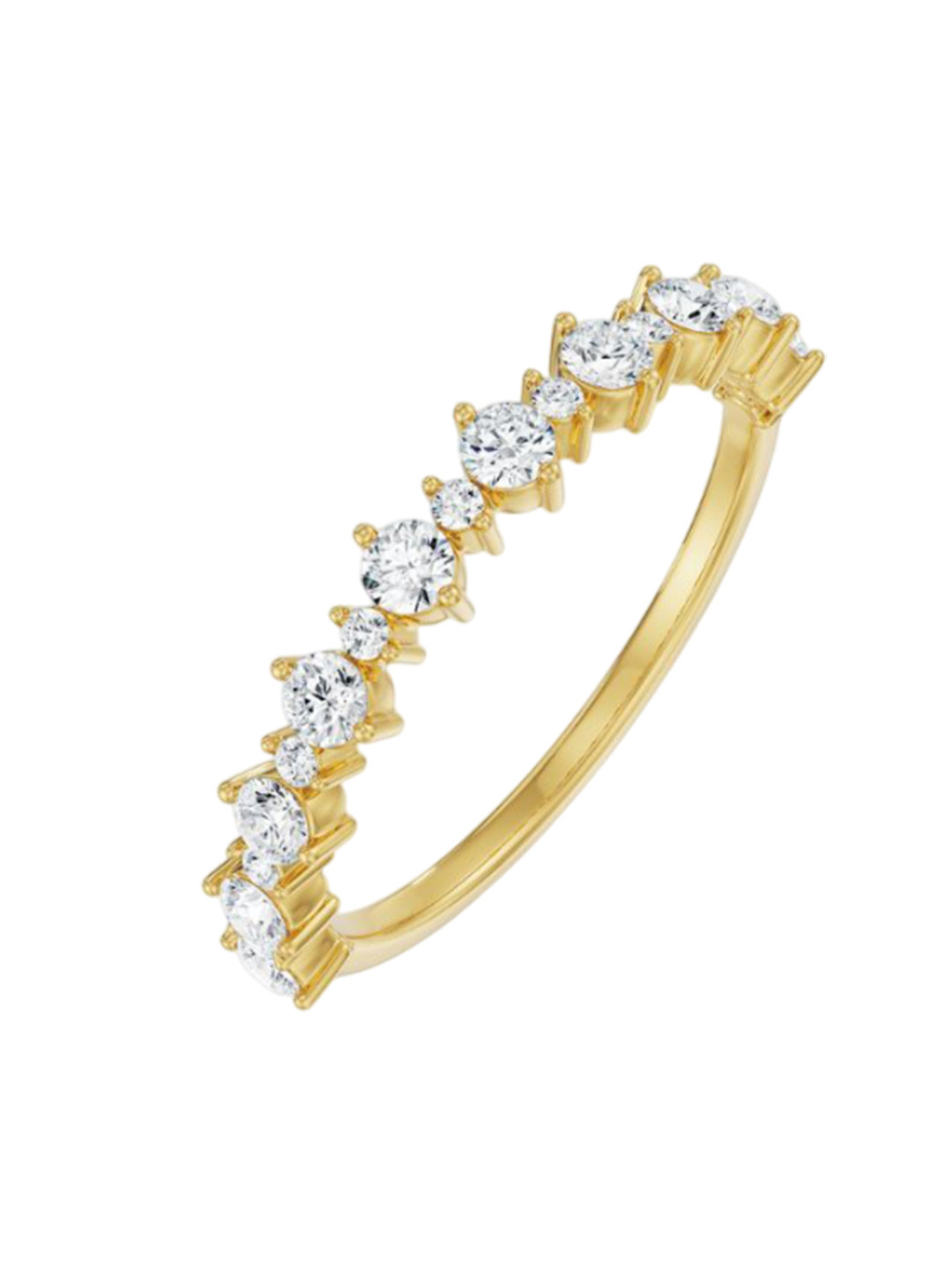 Emori Wavy Lab Diamond Band in 18KT Gold