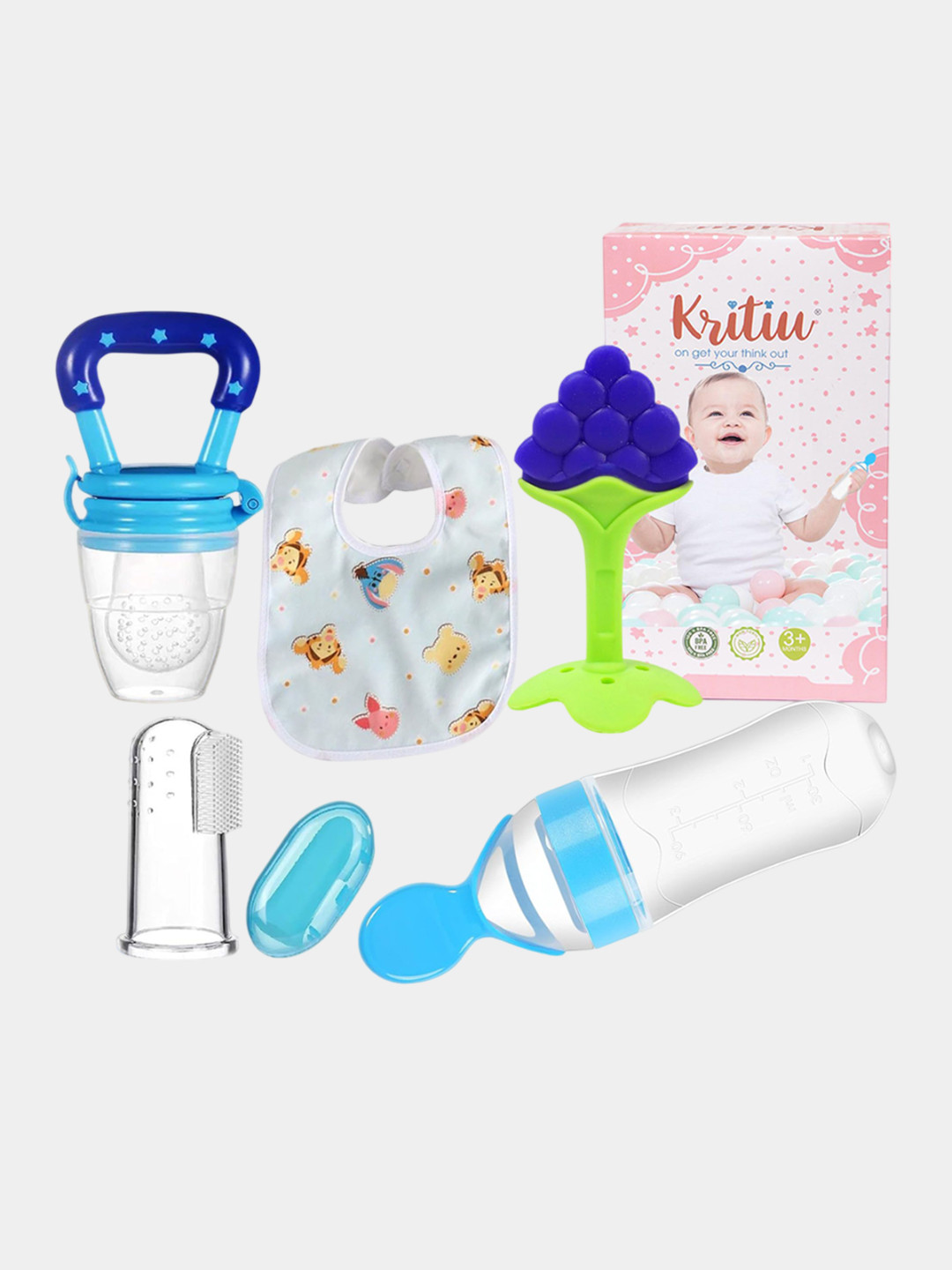 Kritiu Kids Set Of 5 Baby Teether Combo