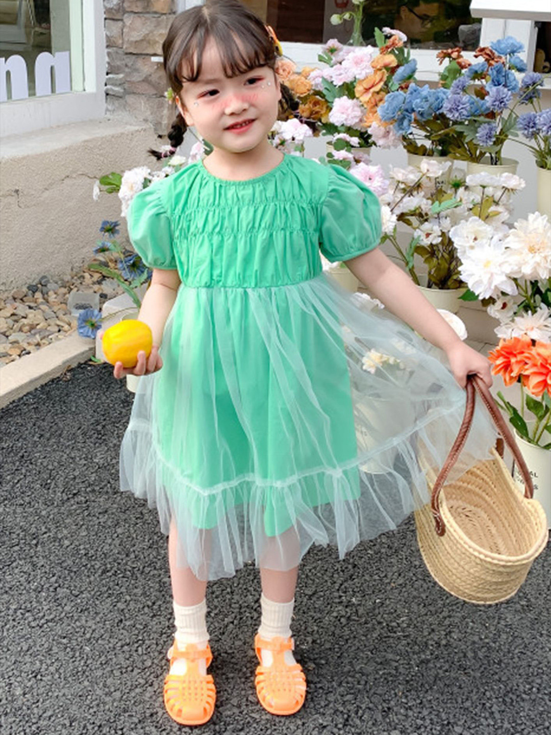 LULU & SKY Girl Self Design A-Line Dress