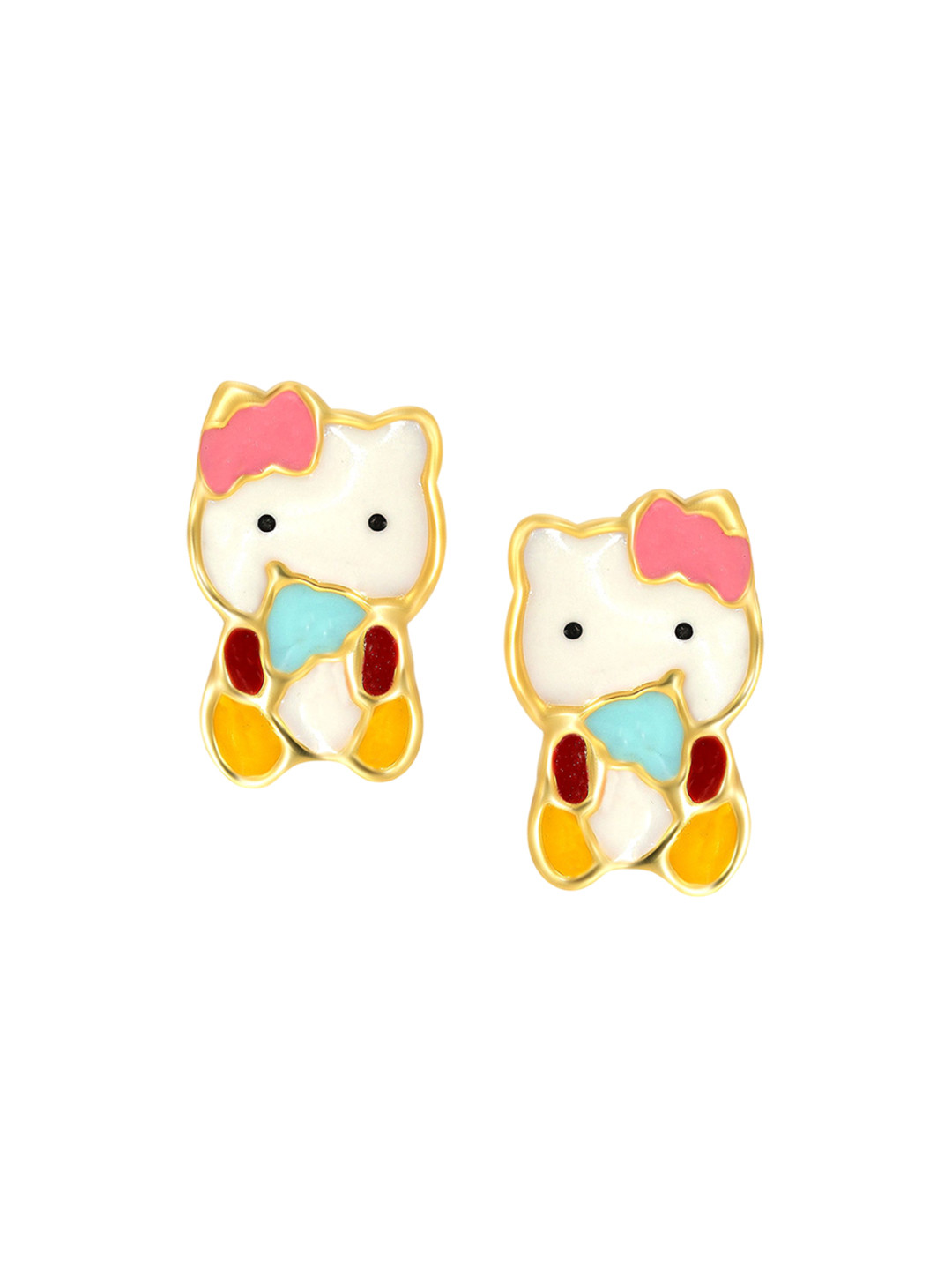 BHIMA 22K BIS Hallmark 916 Purity Yellow Gold Hello Kitty  Kids Earring