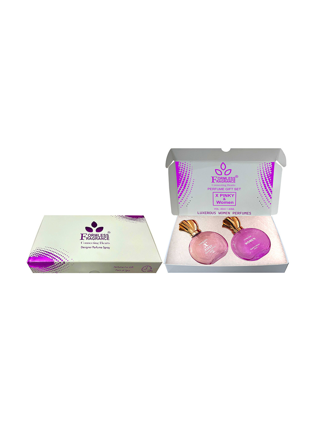 Formless Fragrance X Pinky And Women Set Of 2 Long Lasting Perfume - 40 ml Each