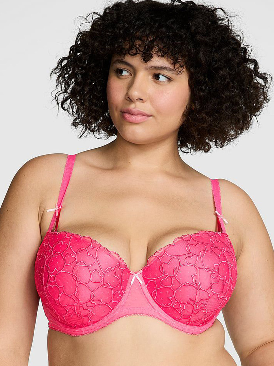 Victoria's Secret Typography Embellished Bra Medium Coverage Underwired Heavily Padded