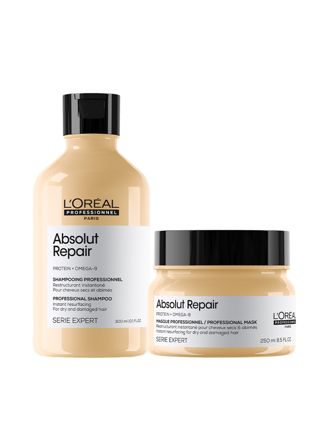 LOreal Professionnel Absolut Repair Shampoo & Hair Mask Combo with Protein & Omega-9