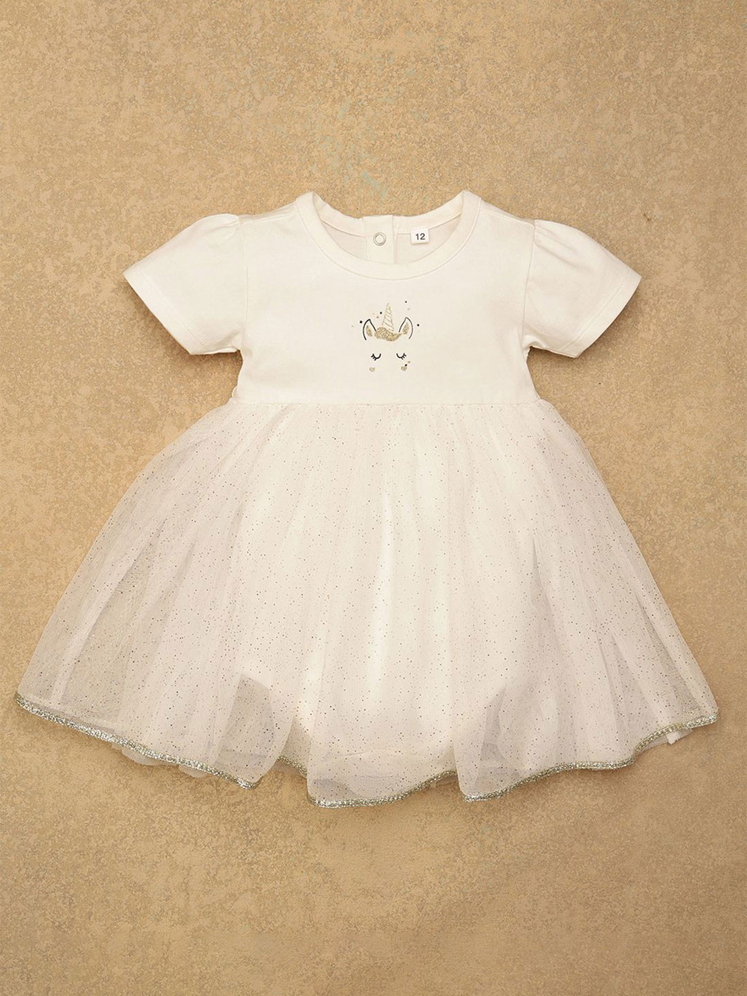 One Friday Girls A-Line One Friday Pink Star Print Dress