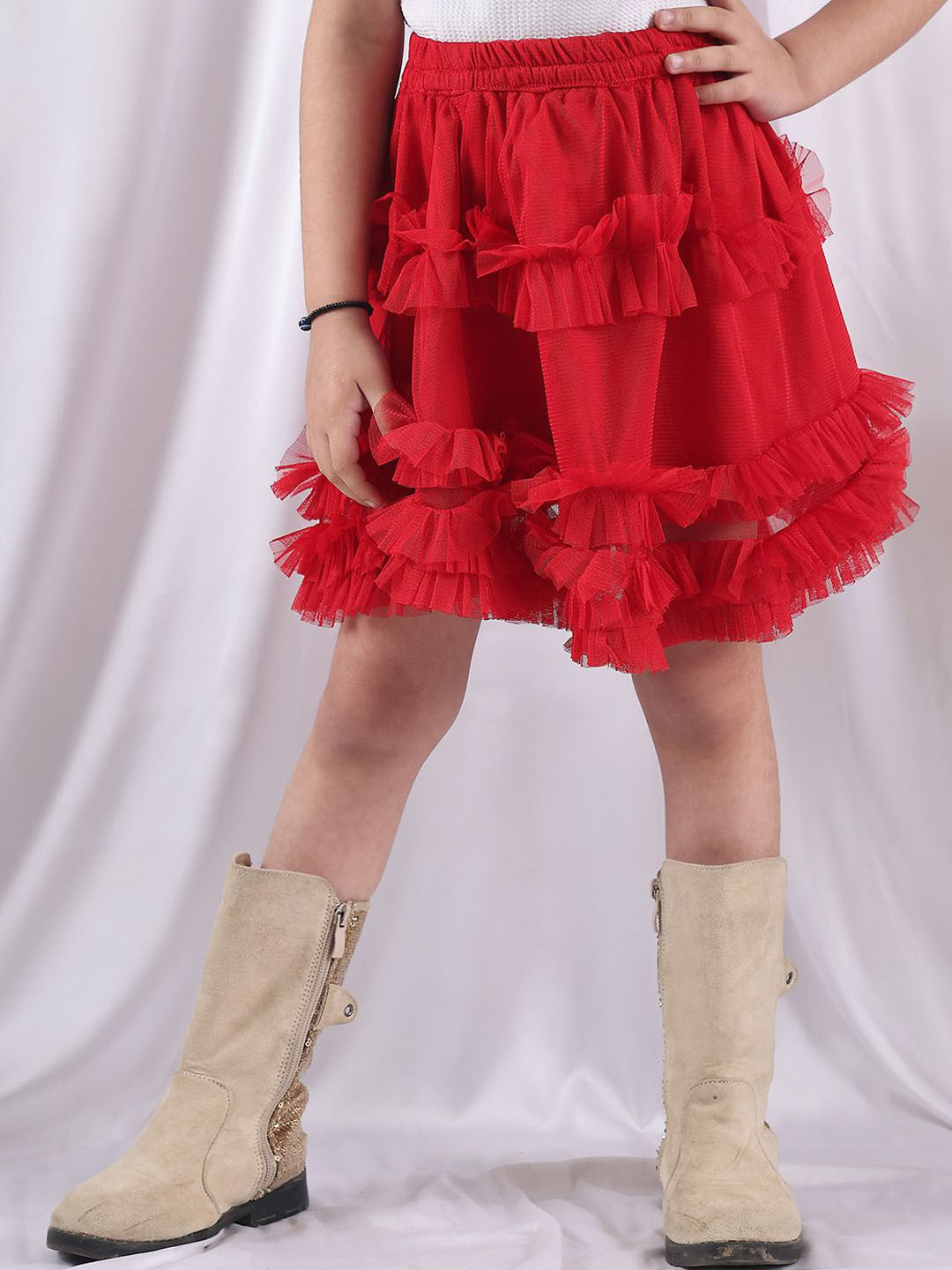 NEUDIS Girls Layered Tulle Tutu Knee Length Skirt