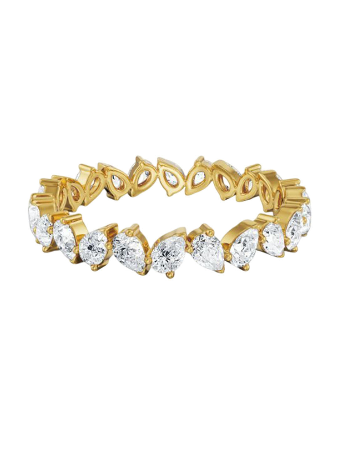 Emori Pear Lab Diamond Band in 18KT Gold