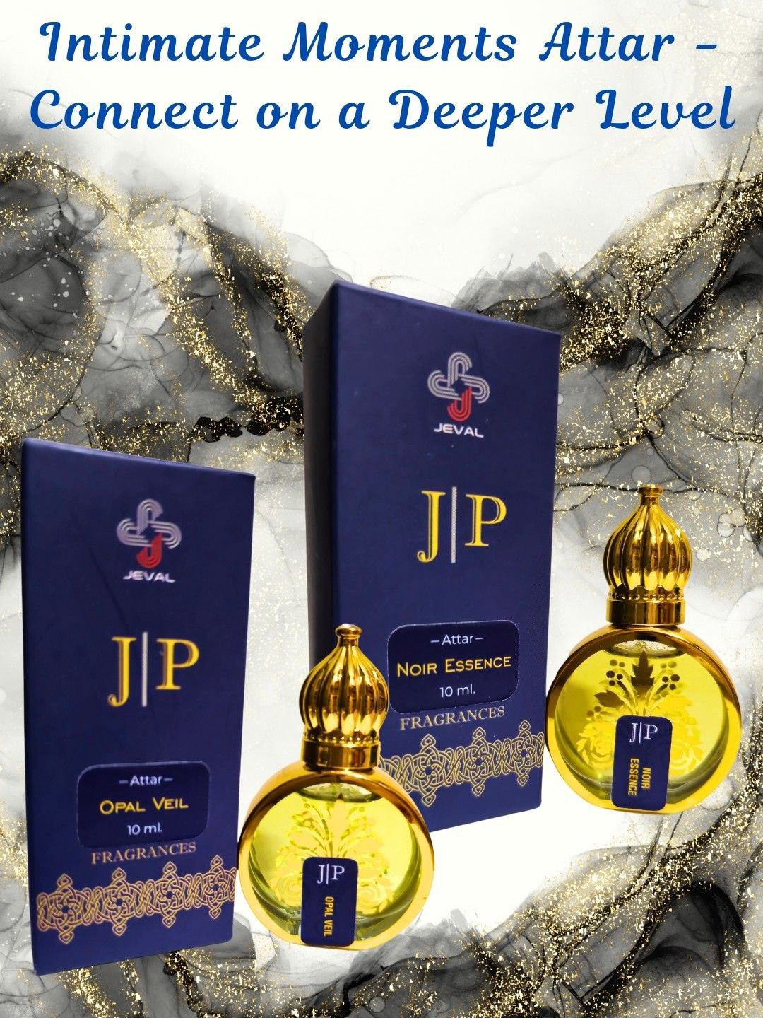 Jeval Set Of 2 Noir Essence & Opal Veil Alcohol Free Attar - 10 ml Each
