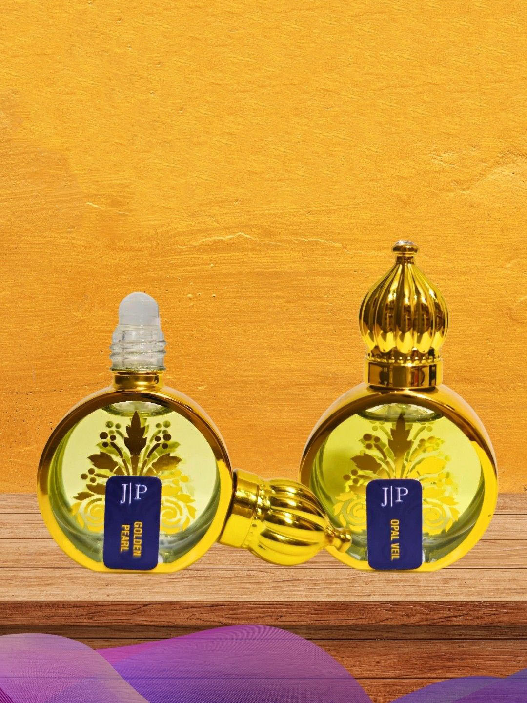 Jeval Set Of 2 Opal Veil & Golden Pearl Alcohol Free Attar - 10 ml Each