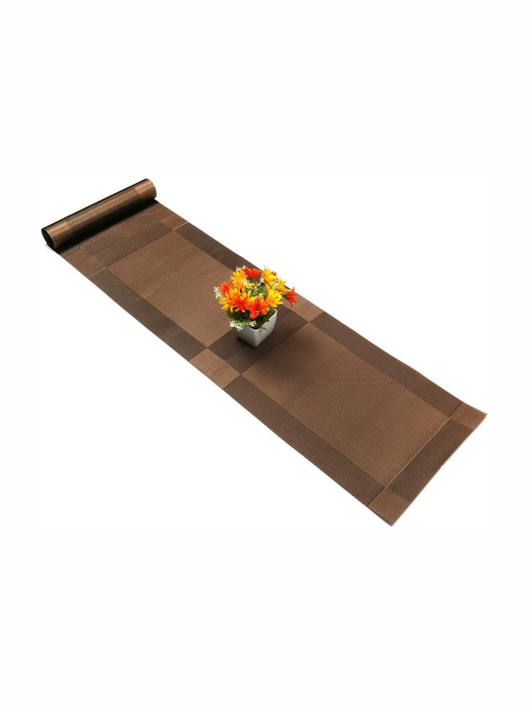 Baskety Brown Heat Resistant Long Dinner Table Runner