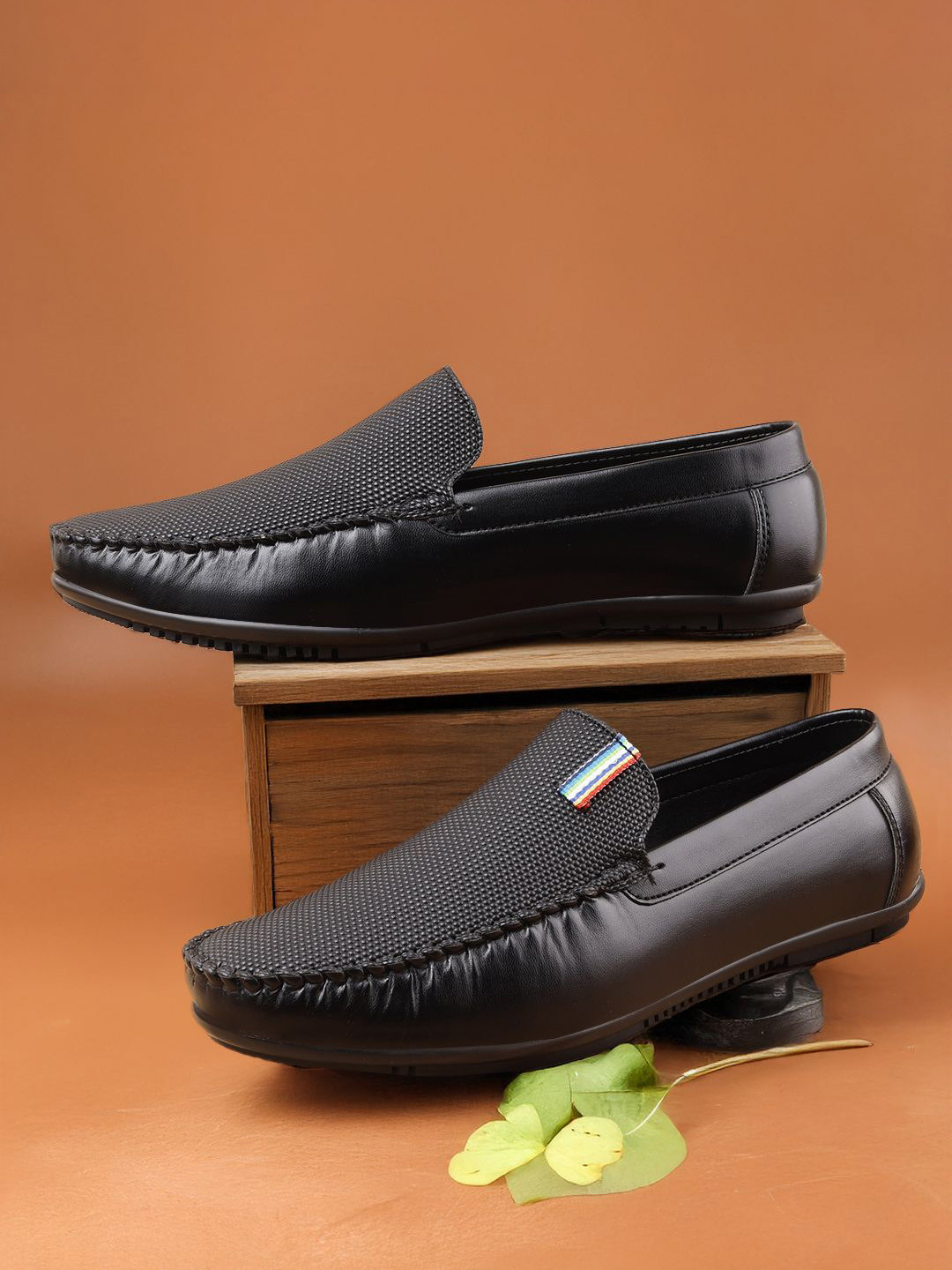 Mast & Harbour Men Velvet Laser Cuts Slip-On Sneakers