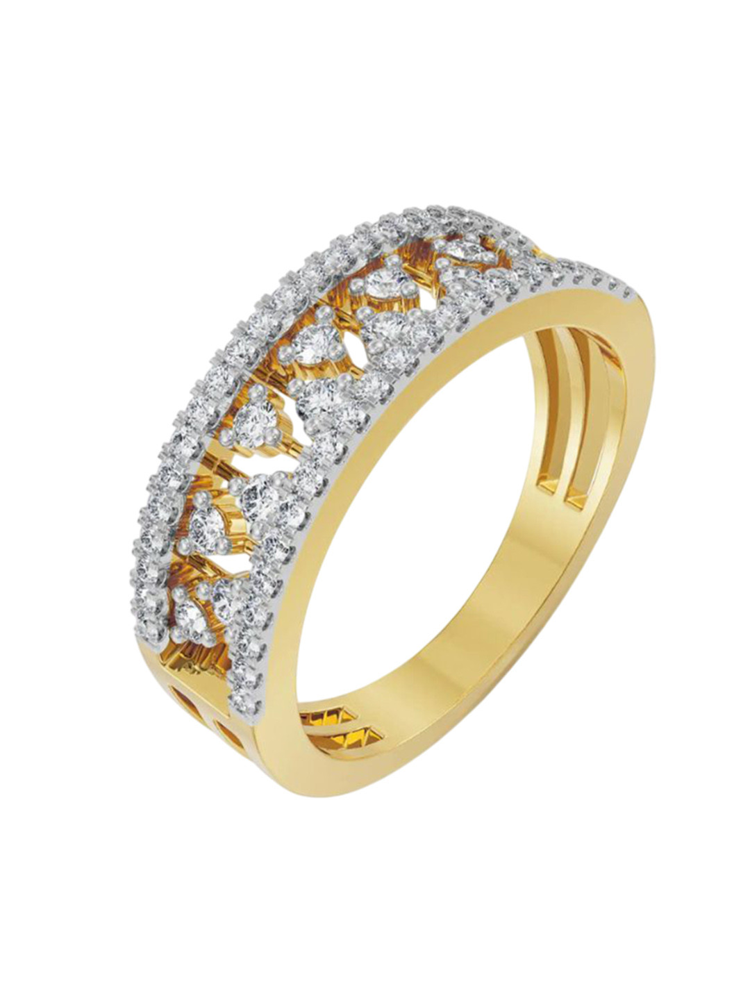 Emori Clustered Broad Lab Diamond Band in 18KT Gold