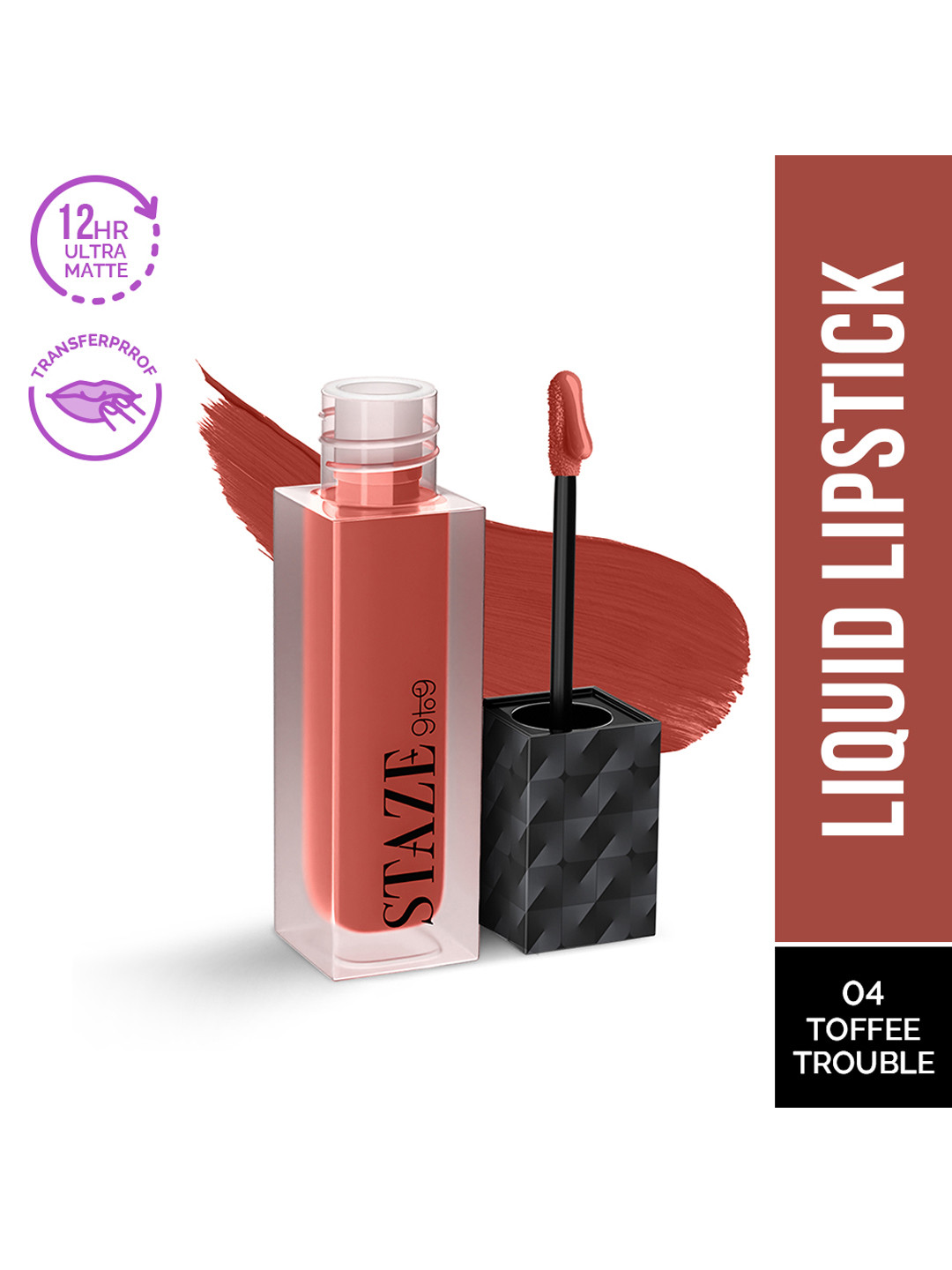 STAZE 9to9 Lips Don't Lie Matte Transferproof Liquid Lipstick 4 ml - Toffee Trouble 04