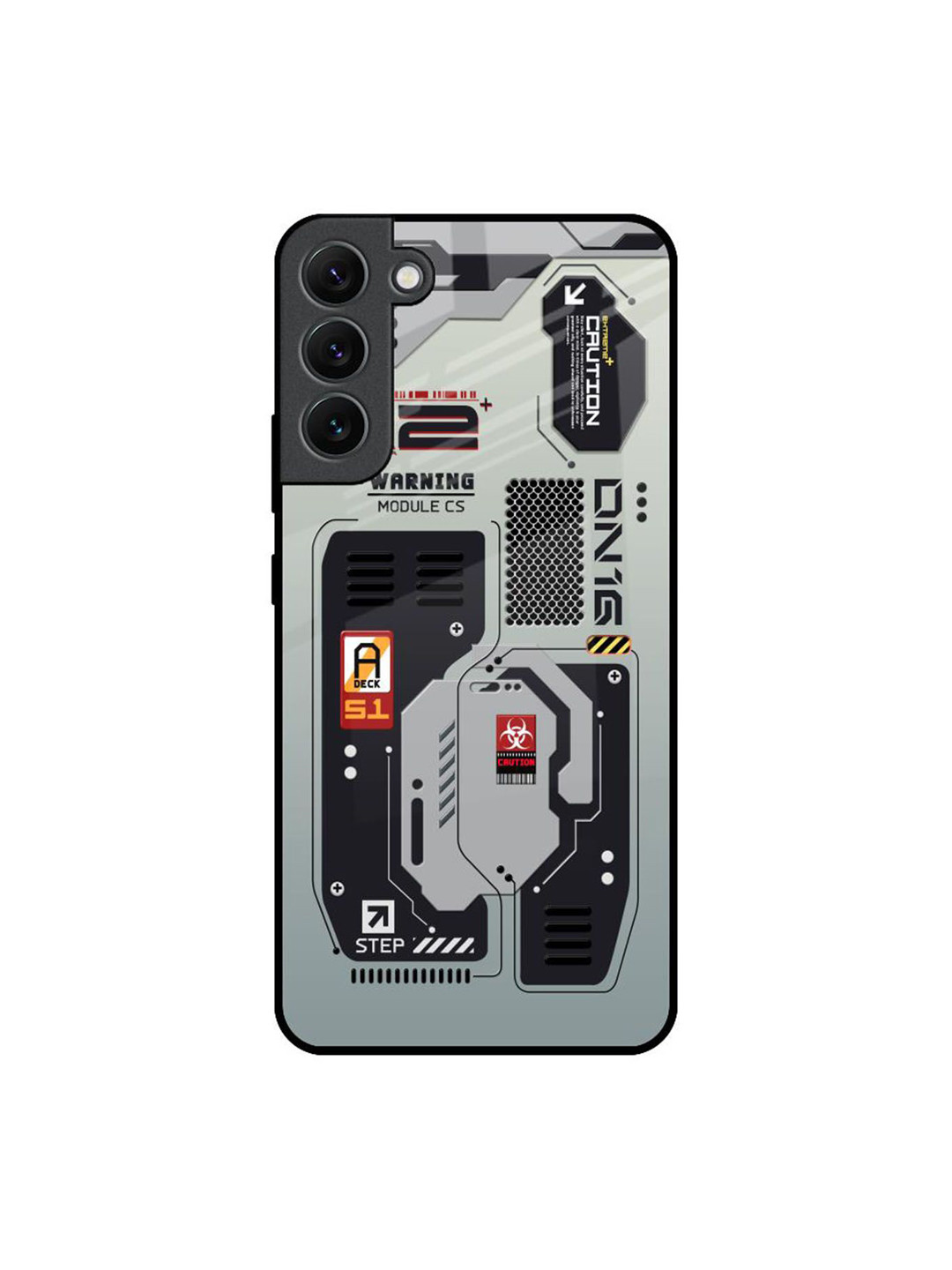 QRIOH Techno Vibes Printed Samsung Galaxy S22 Plus Back Case