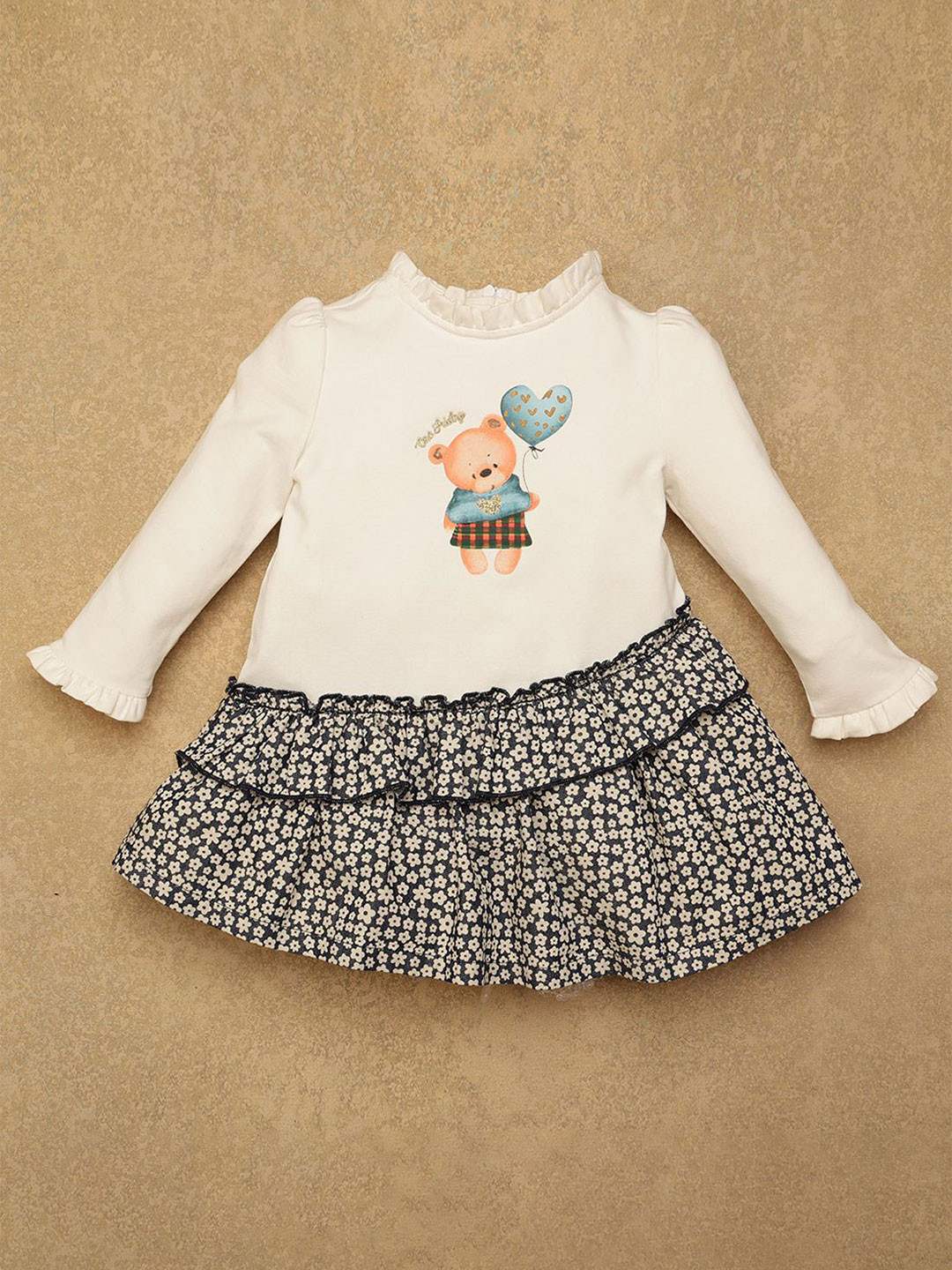 One Friday Girls Multicolor Solid Dress