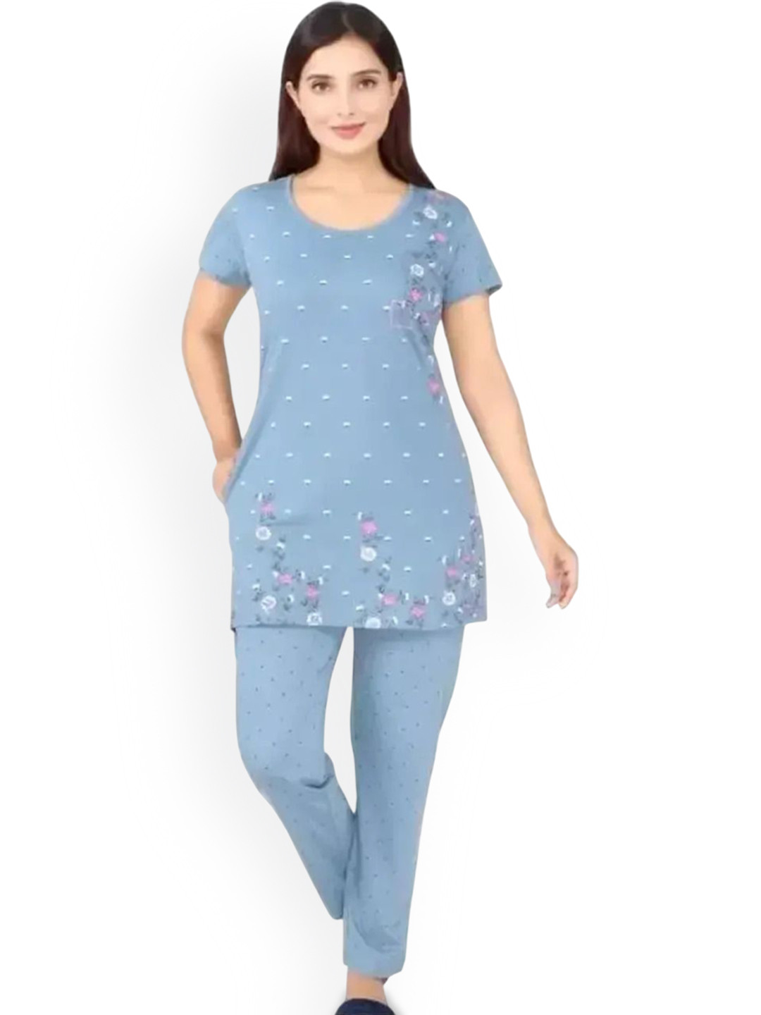 CLINT Women Floral Printed Night suit