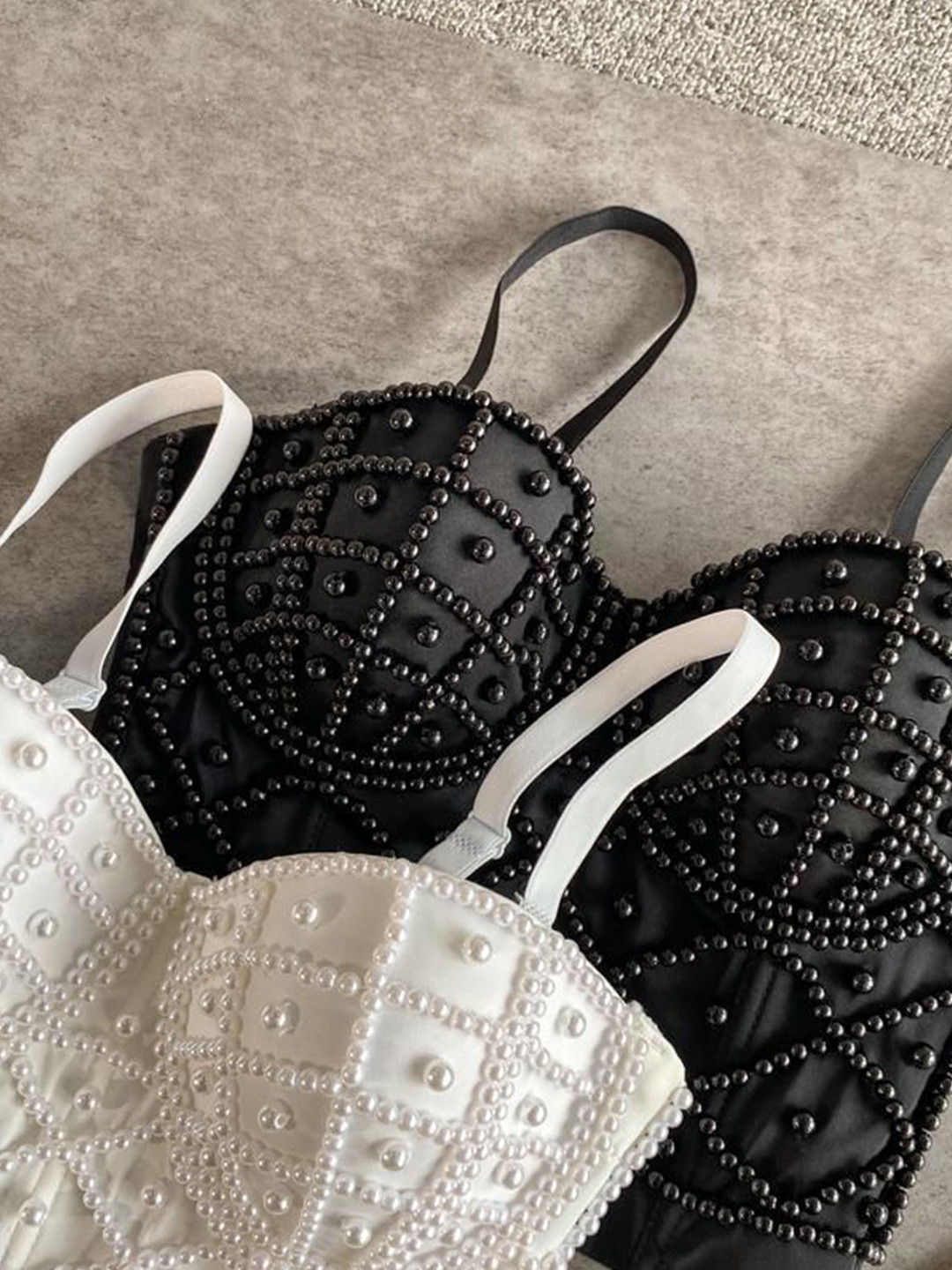 Miss Mosa By Akanksha  Women Black Cadel Pearl Bustier