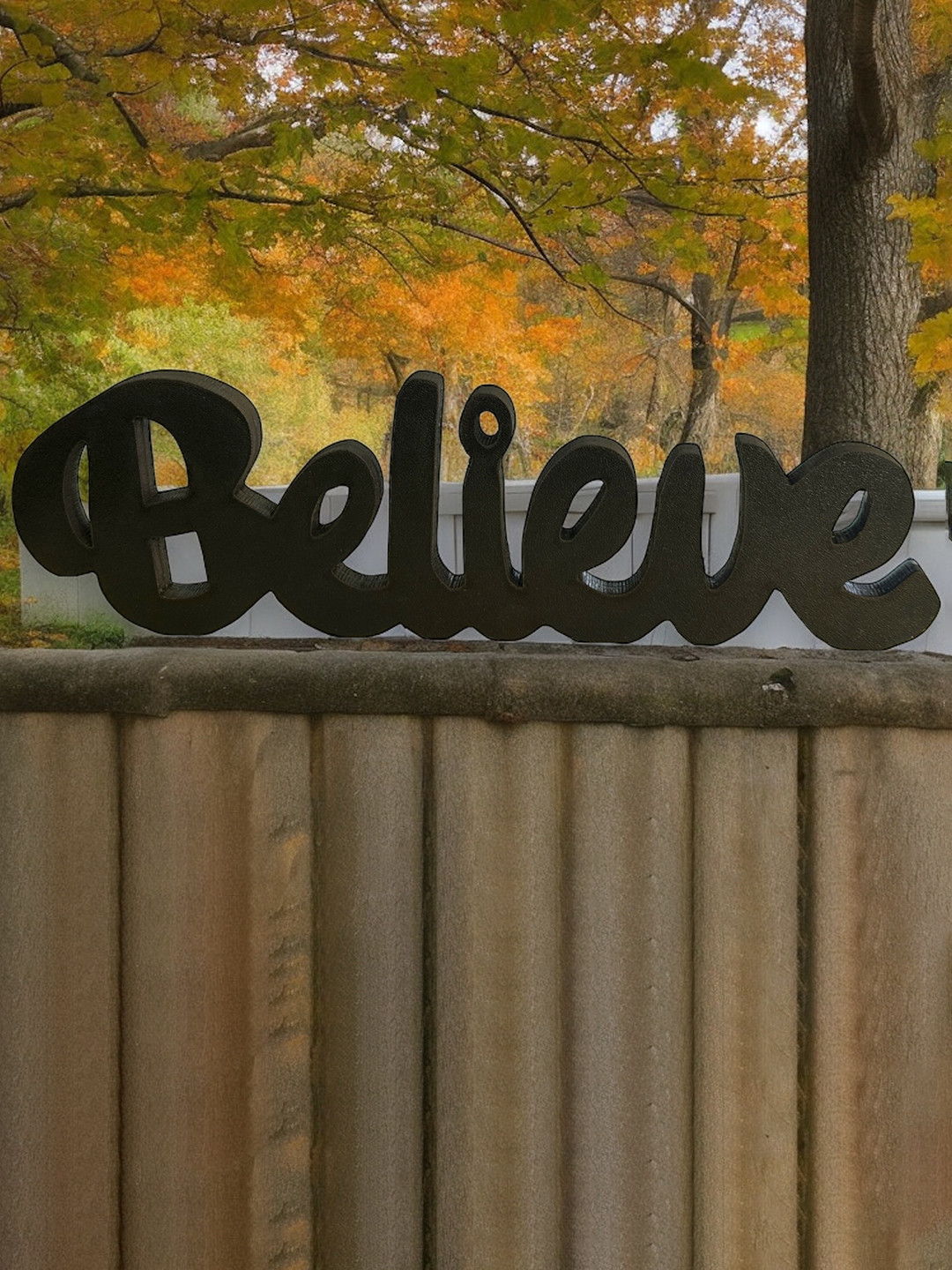 BS AMOR Believe Black Wood Natural Living Room Medium Showpiece - 3 Inches