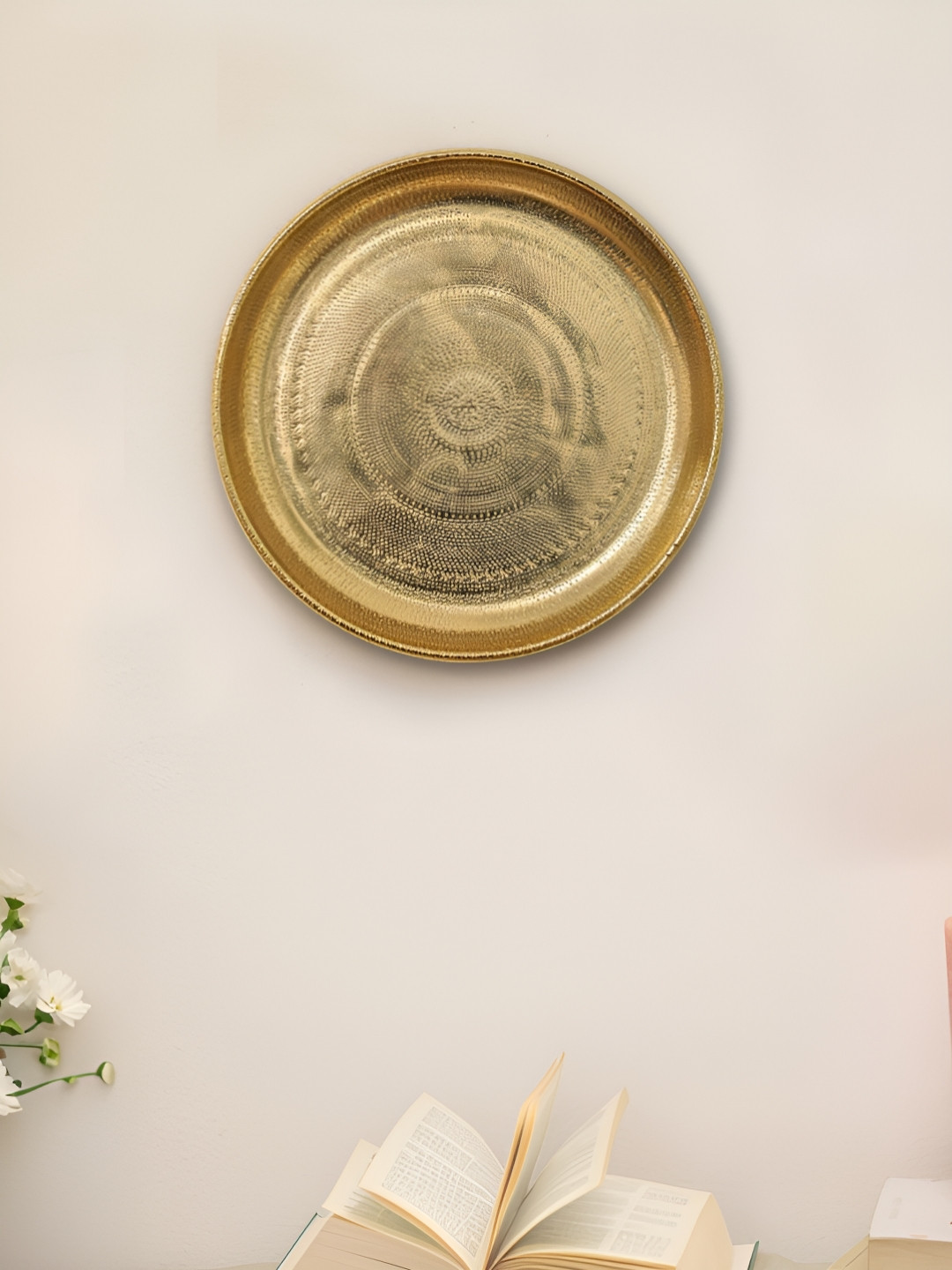 BEHOMA Embossed Aluminium Antique Hanging Hall Wall Plates-12In