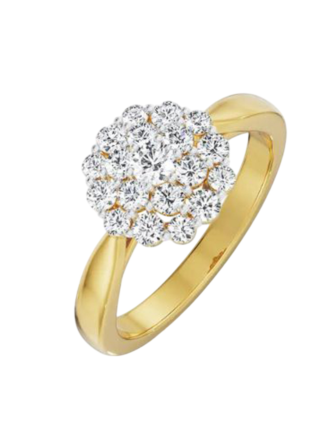 Emori Floral Cassete Lab Diamond Ring in 18KT Gold