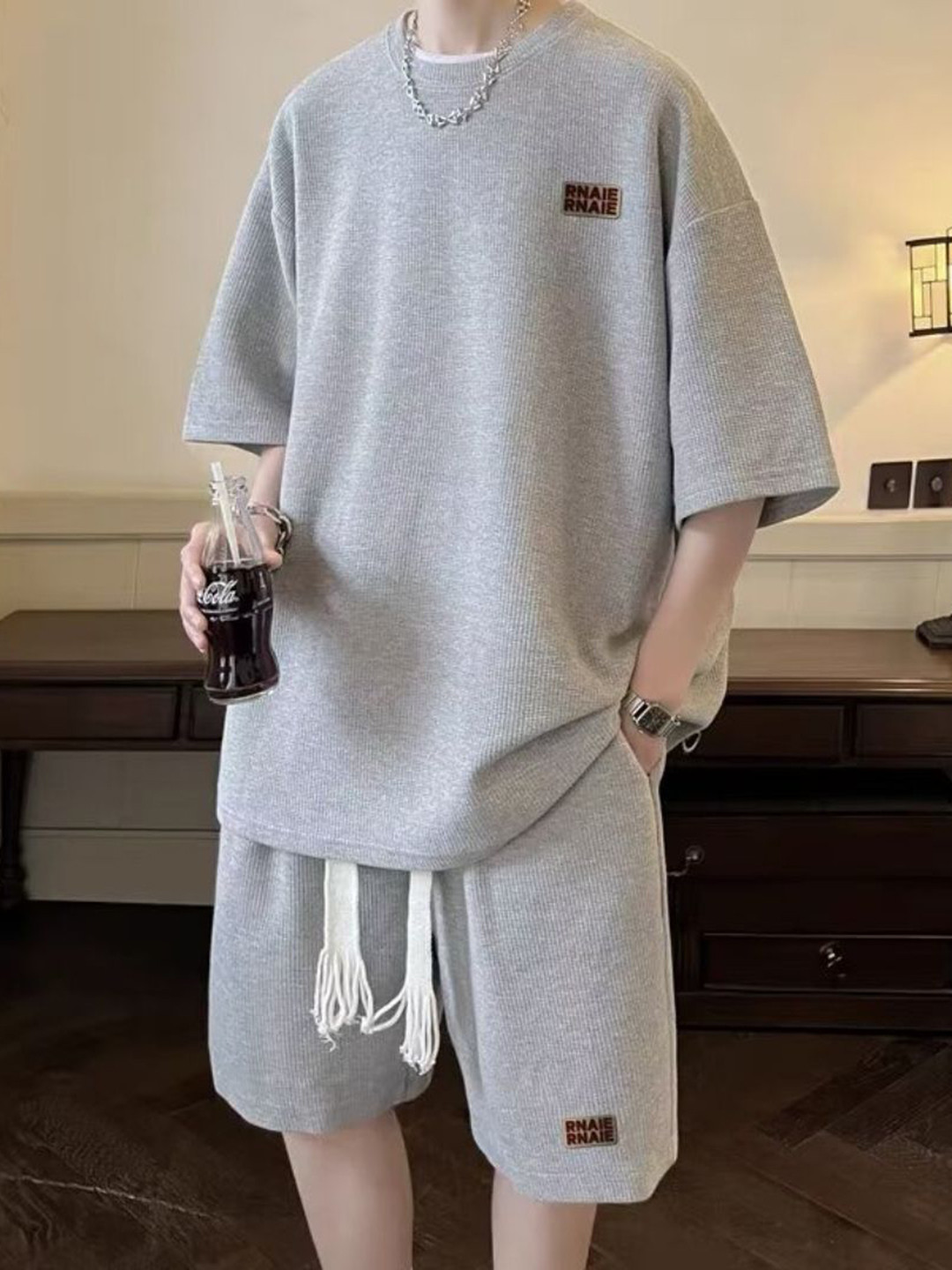 StyleCast Grey T-Shirt With Shorts