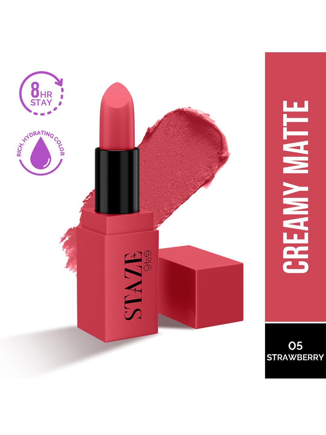 STAZE 9to9 Creme De La Matte Lipstick - Strawberry Daiquiri 05
