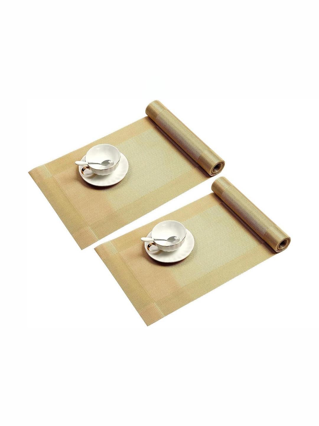 Baskety 2Pc Yellow Heat Resistant Long Dinner Table Runners