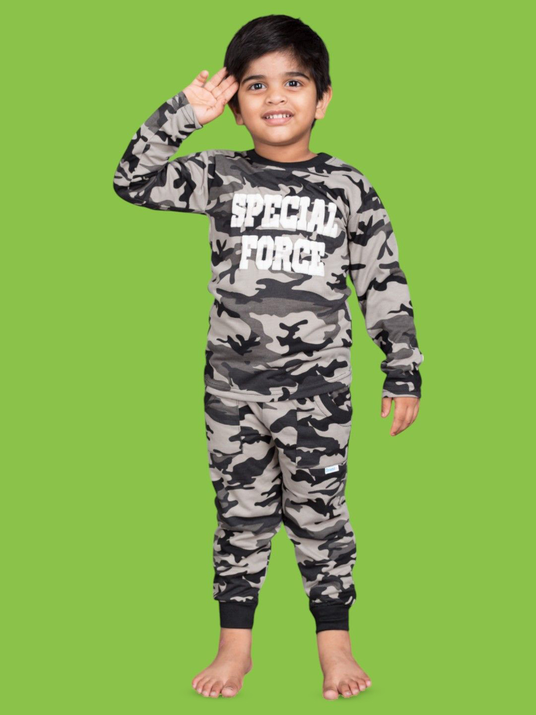 Tiny Toon Kids Printed Round Neck T-Shirt With Jogger