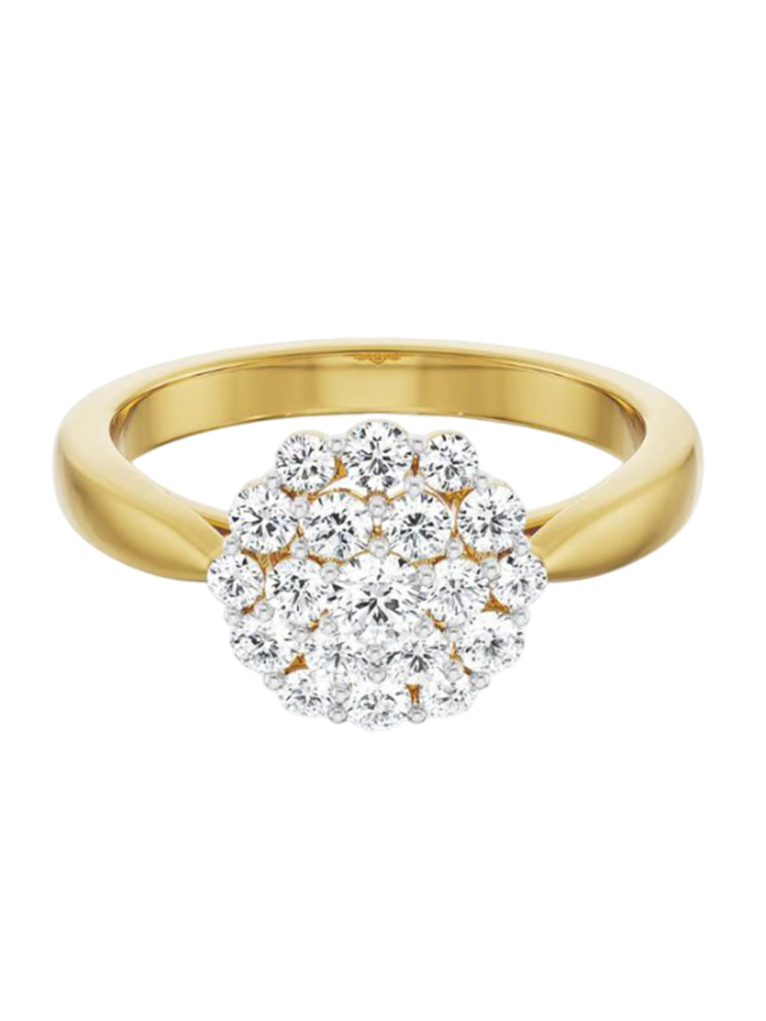 Emori Floral Cassete Lab Diamond in 14KT Gold Ring