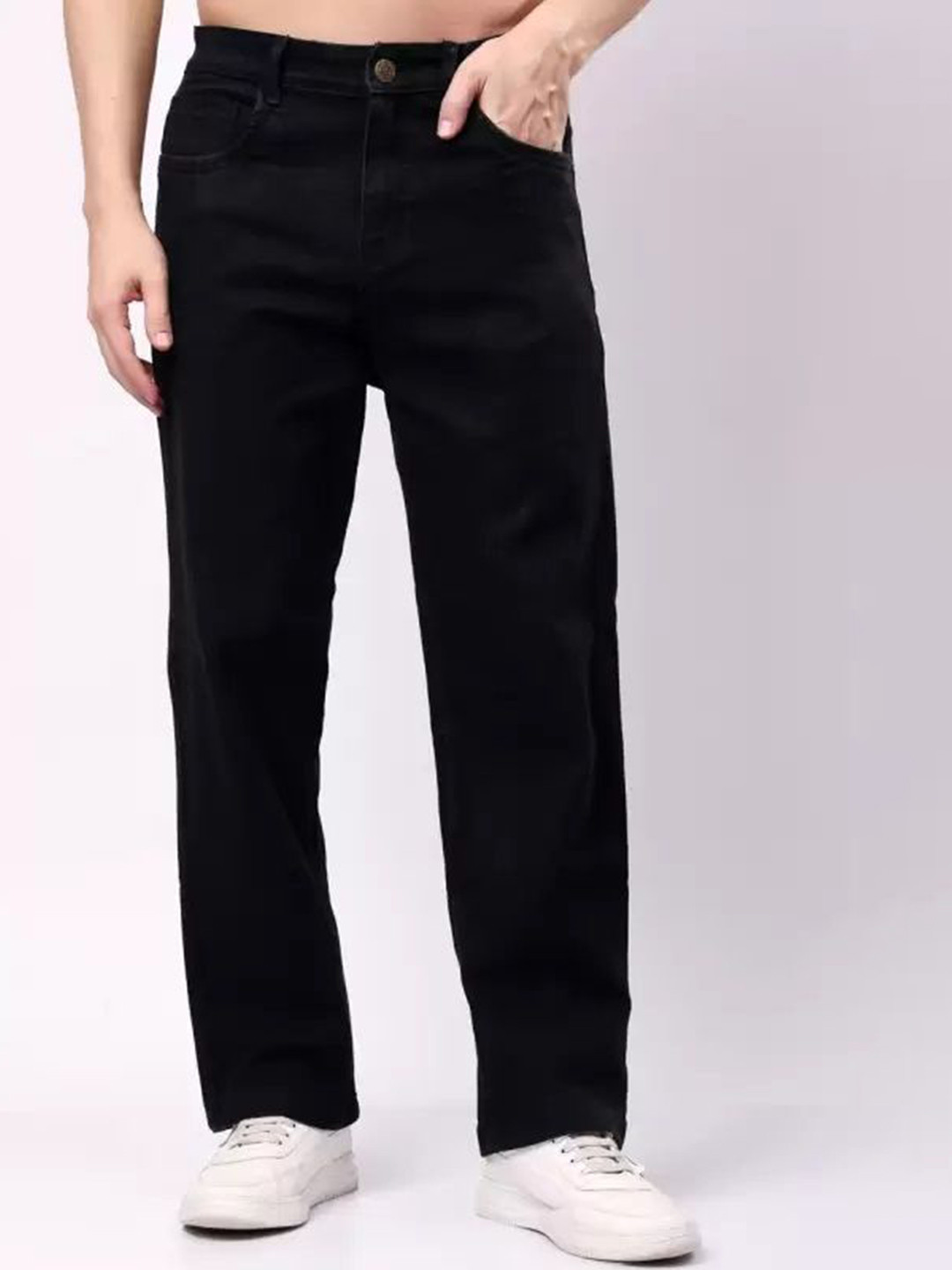 COMFITS Men Cotton Classic Boyfriend Fit Low Distress Jeans
