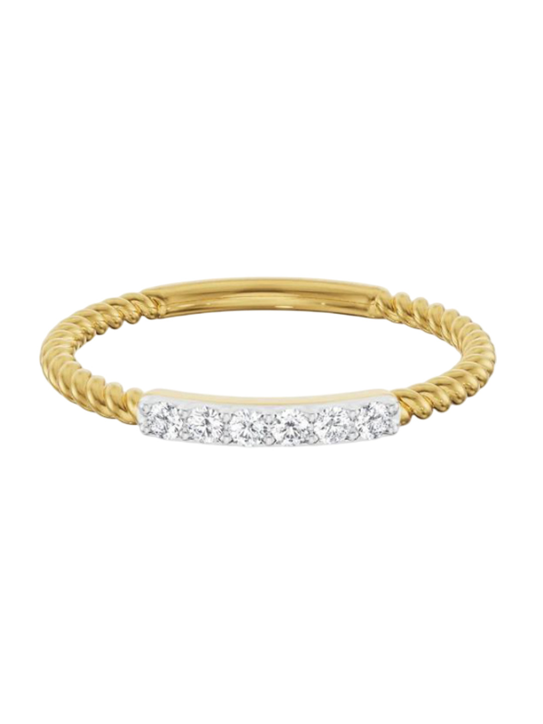 Emori Dainty Spiral Lab Diamond in 14KT Gold Band