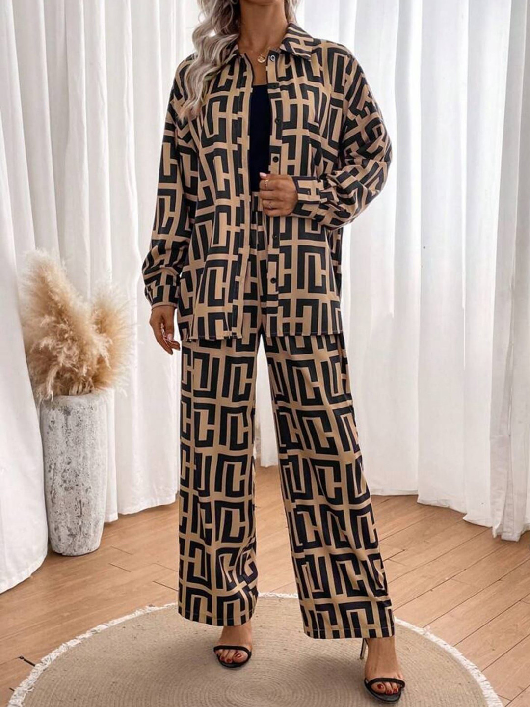 GUFRINA Geometric Printed Button-Down Shirt And Trouser