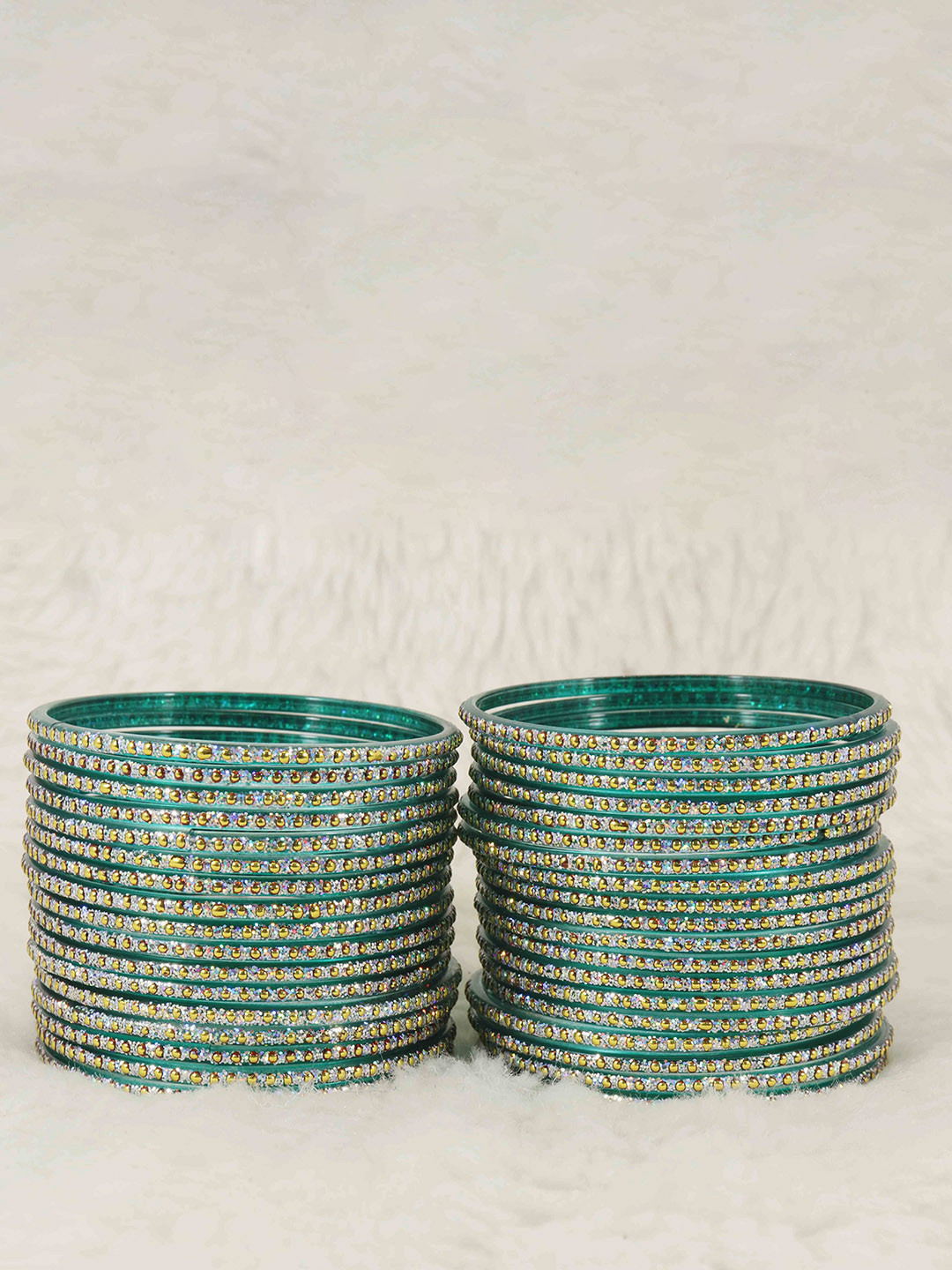 ZULKA Set Of 36 Polka Dots & Glitter Bangles