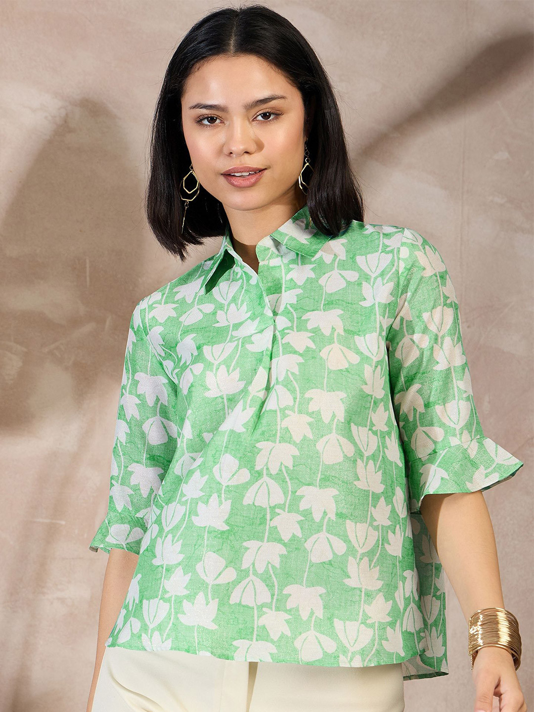 all about you Women Modern Floral Opaque Printed Casual Shirt