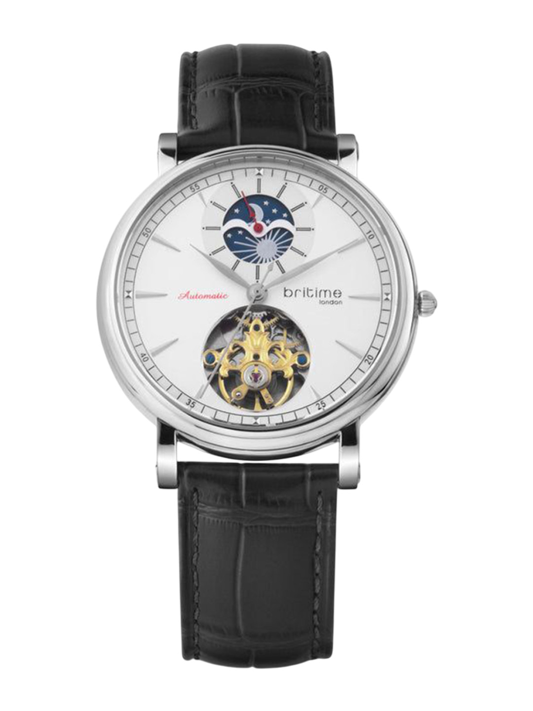 Britime Men Printed Dial & Analogue Automatic Motion Powered Watch 127-L10306