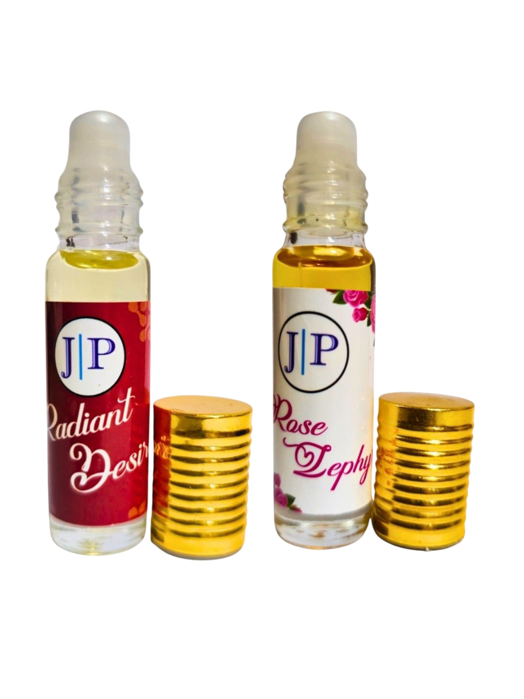 Jeval Set Of 2  Black Vanilla & Radiant Desire Alcohol Free Roll On Attar -6 ml Each