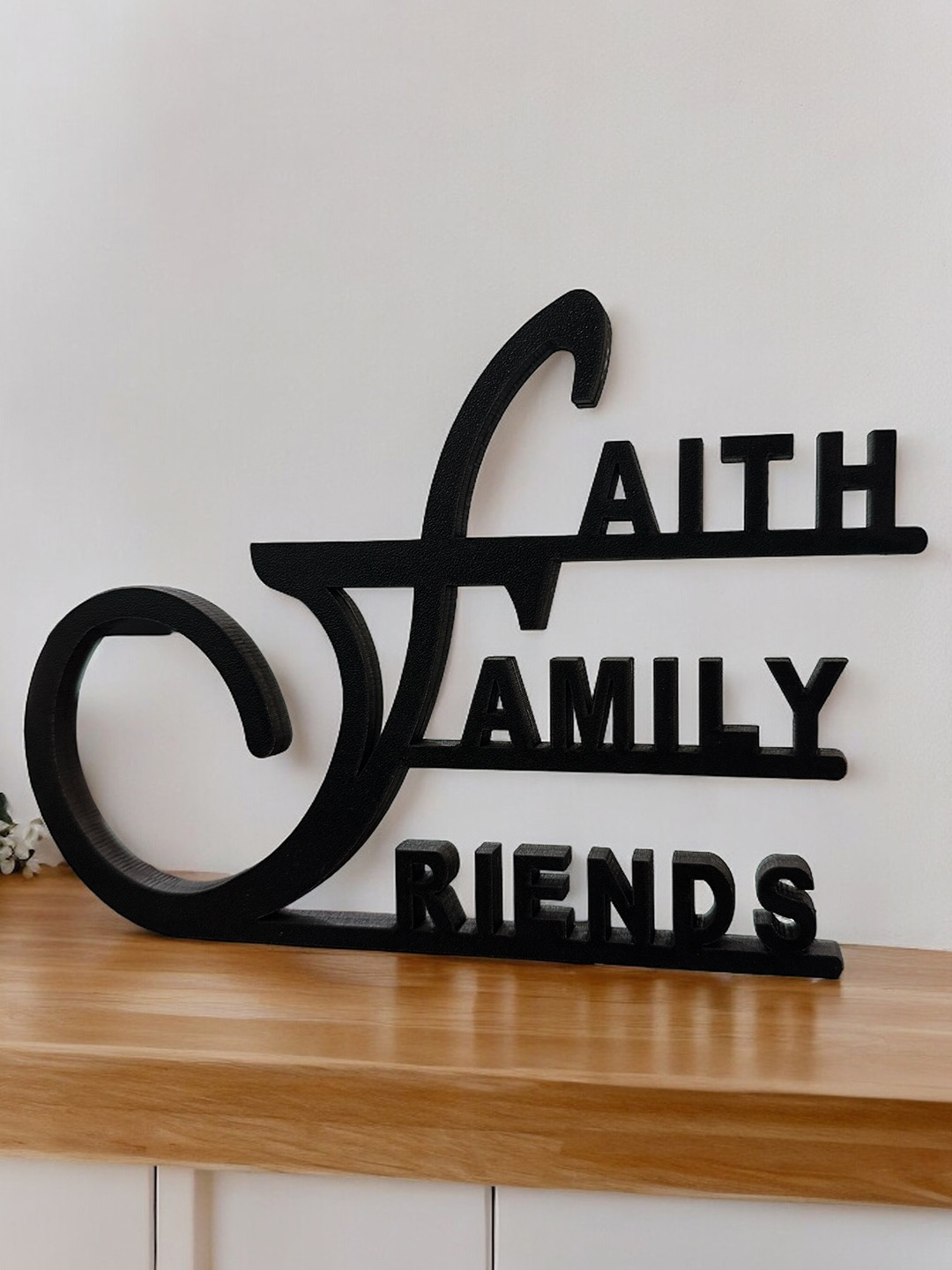 BS AMOR Black Wood Natural Home Office Medium Showpiece - 5.5 Inches