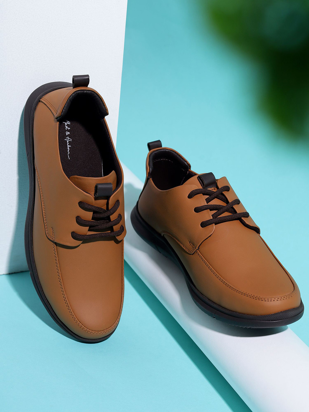 Mast & Harbour Officer Men Leather Derbys